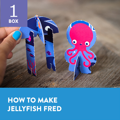 Kix Cereal box craft How to Make Jellyfish Fred from 1 box of cereal