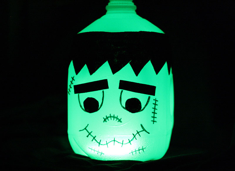 Glowing Frankenstein Milk Jug · Kix Cereal
