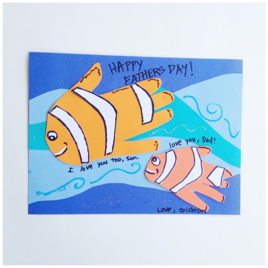 Fish Handprint Father’s Day Craft · Kix Cereal