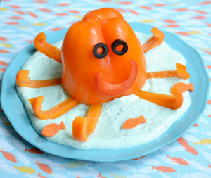 Food Art: Octopus Veggie Dip · Kix Cereal